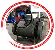ASTM A105 Carbon Steel Trunnion Type Mountain Ball Valve