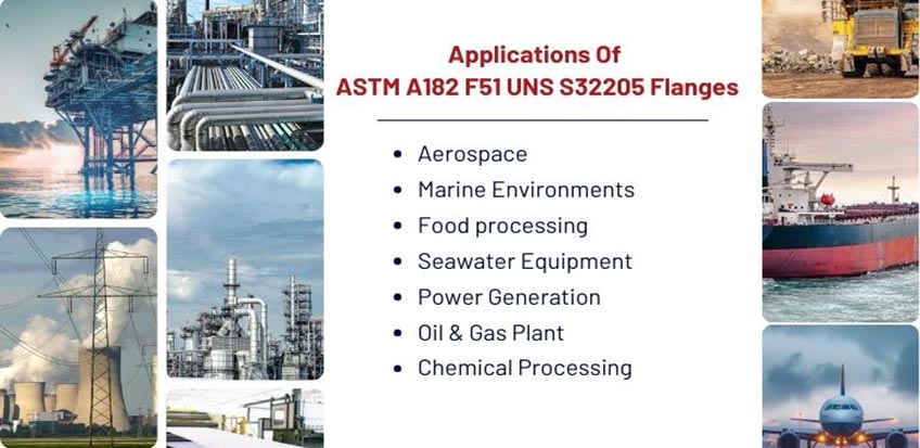 ASTM A182 F51 UNS S32205 Flangess Applications