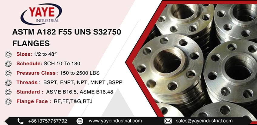 ASTM A182 F55 UNS S32750 Flanges