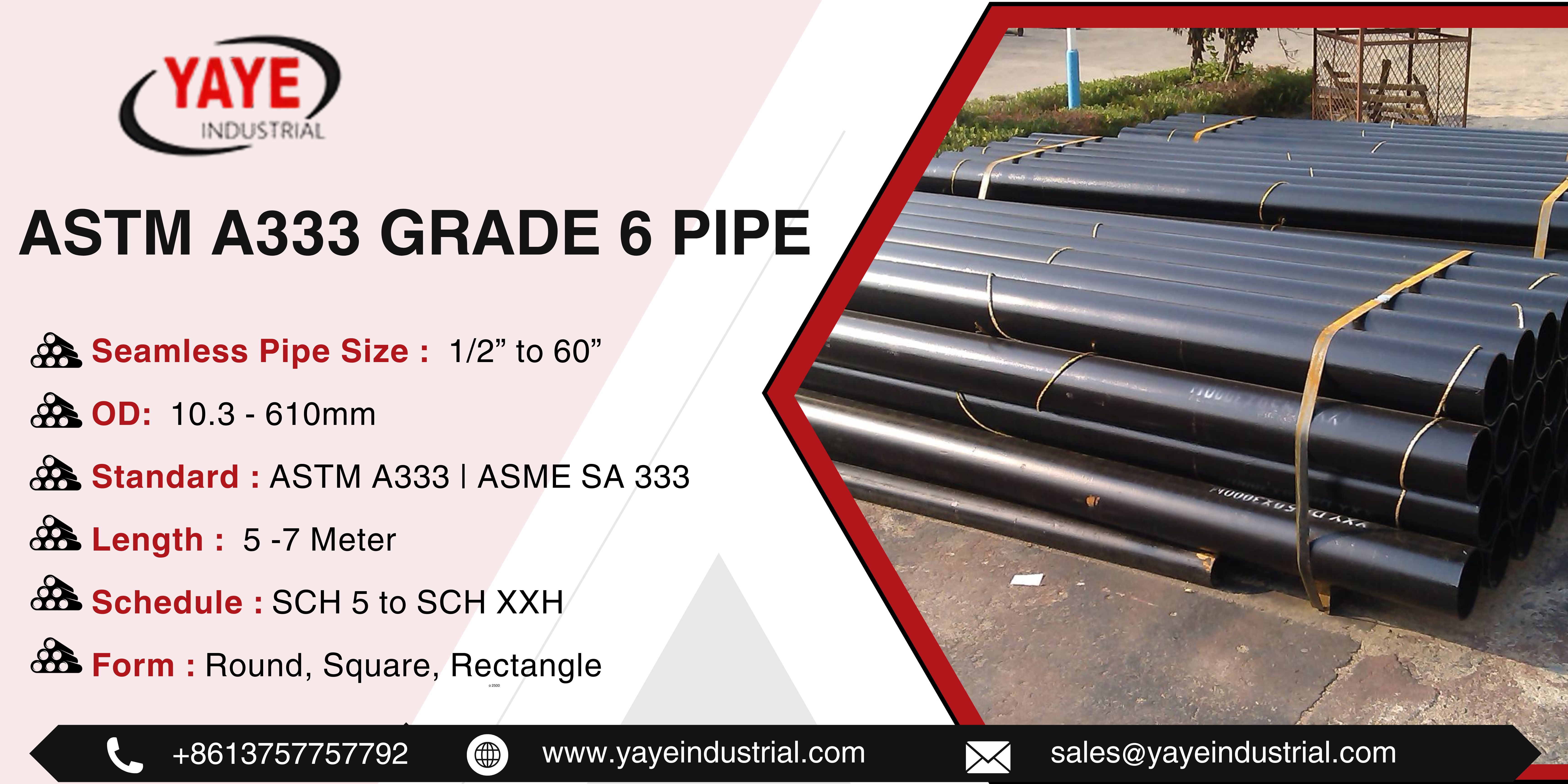 ASTM A333 Grade 6 Pipe