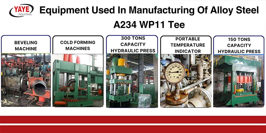 Equipment Used In Manufacturing Of Alloy Steel A234 WP11 Tee