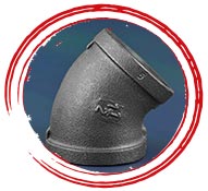 Malleable Iron 45 Degree Elbow