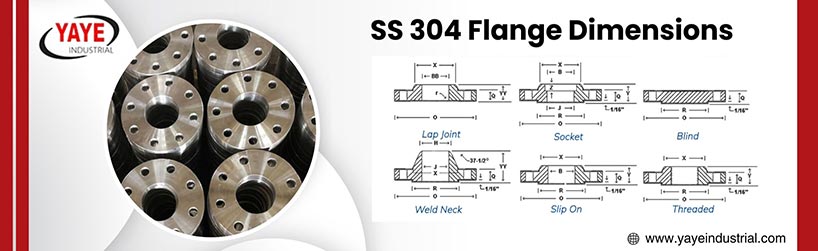 SS 304 Flange Dimensions